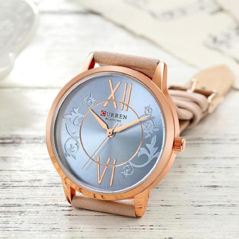 Curren Women's Creative Analog Watch (Dial 3.6 cm) rose blue